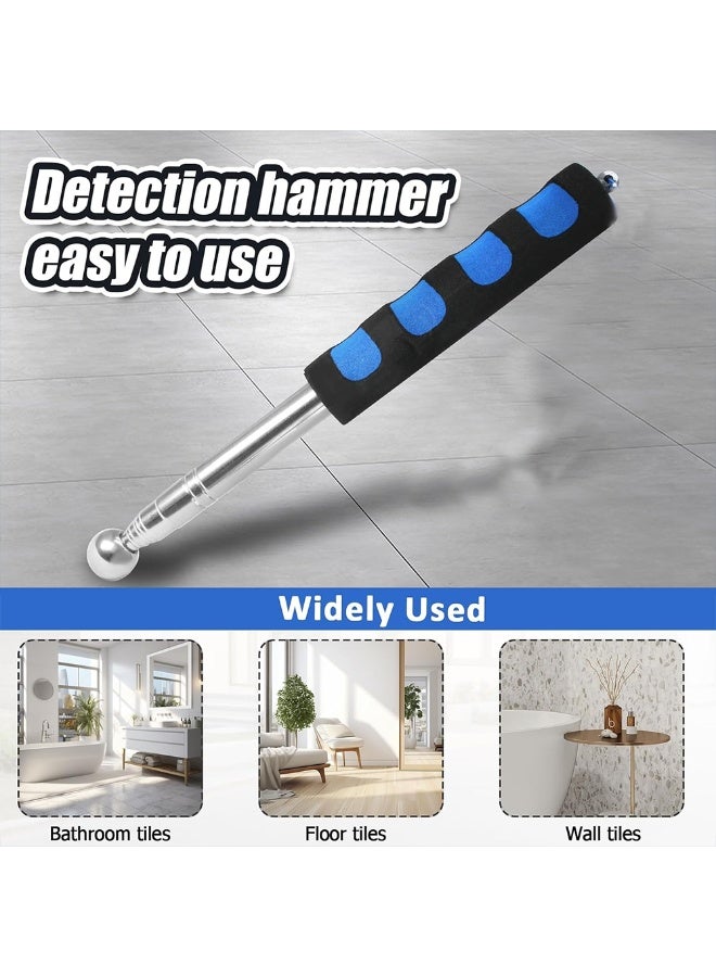 FDTY 115cm/45.3in Hollowing Drum Hammer Sound Detection Folding Stick, Thickened Telescopic Rod for House Decoration Inspection (Blue) - Image 3